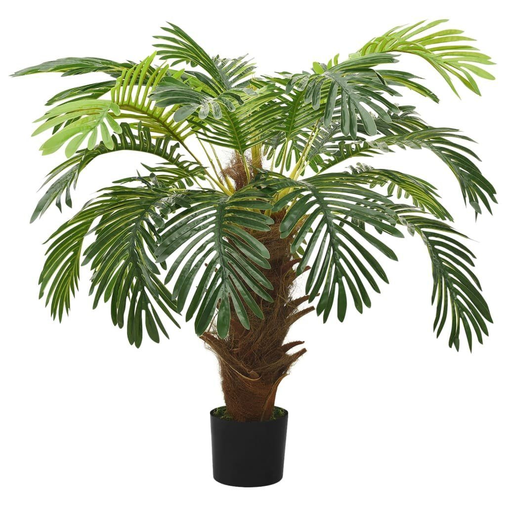 Kunstrasen Künstliche Palme Cycas mit Topf 90 cm Grün, vidaXL, Höhe: 90 mm