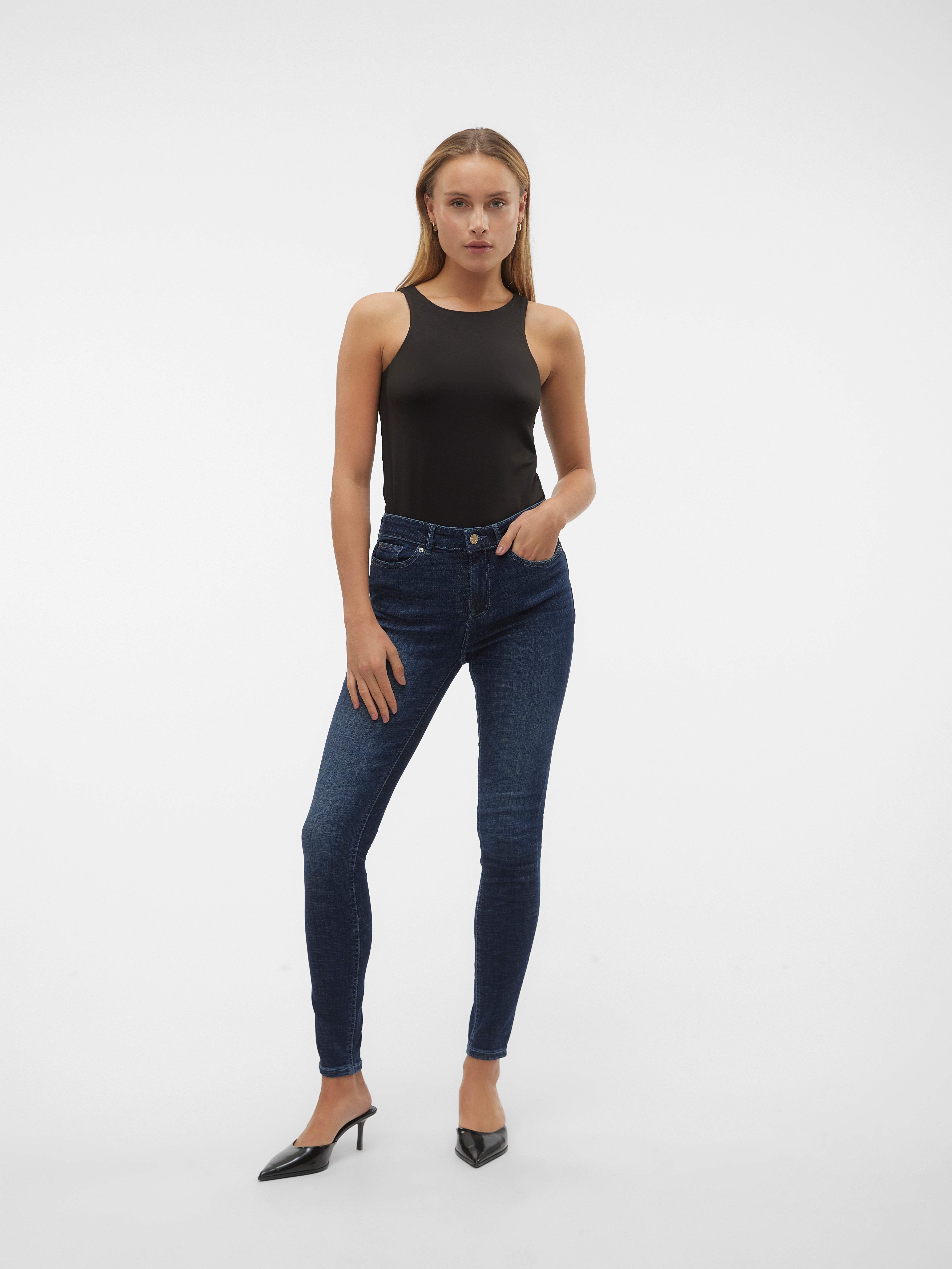 VMFLASH Mid Rise Skinny Fit Jeans