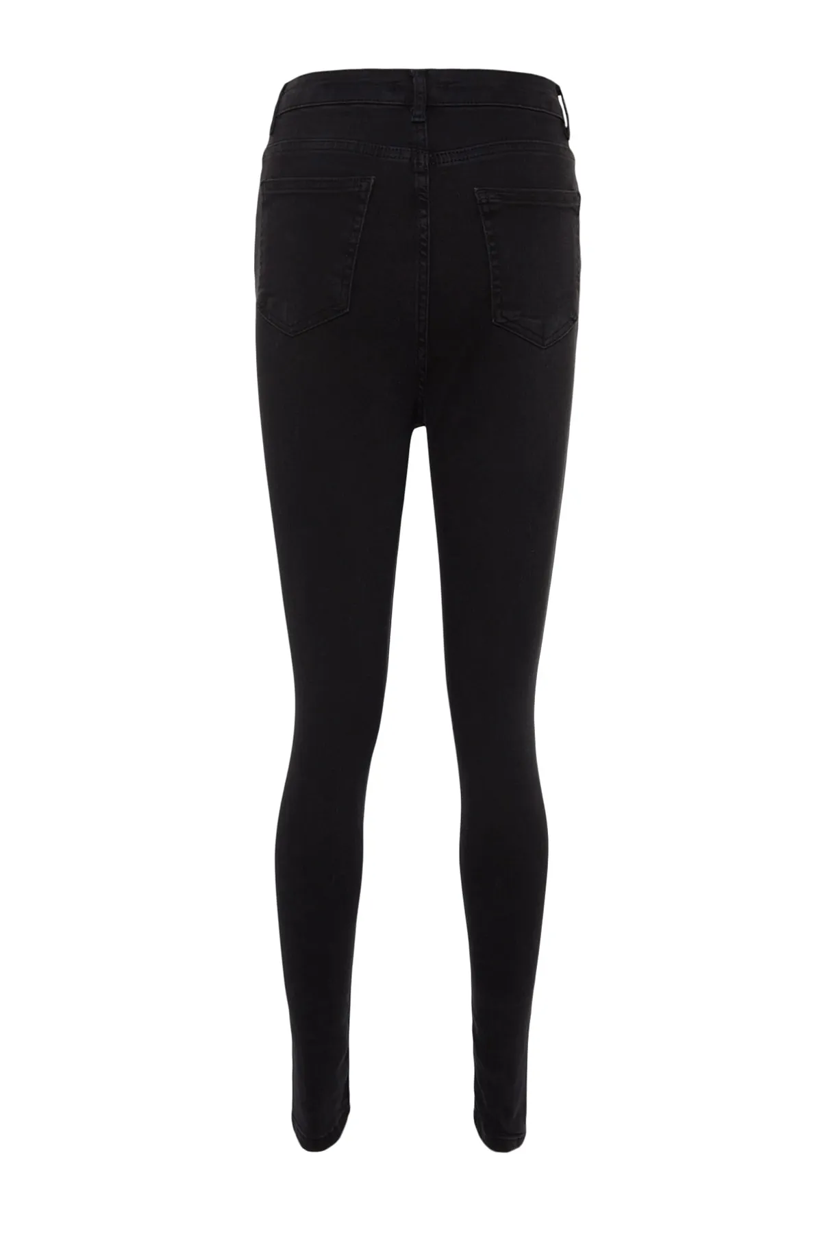 Trendyol Collection  Schwarze Skinny Jeans mit hoher Taille TWOSS23JE00075