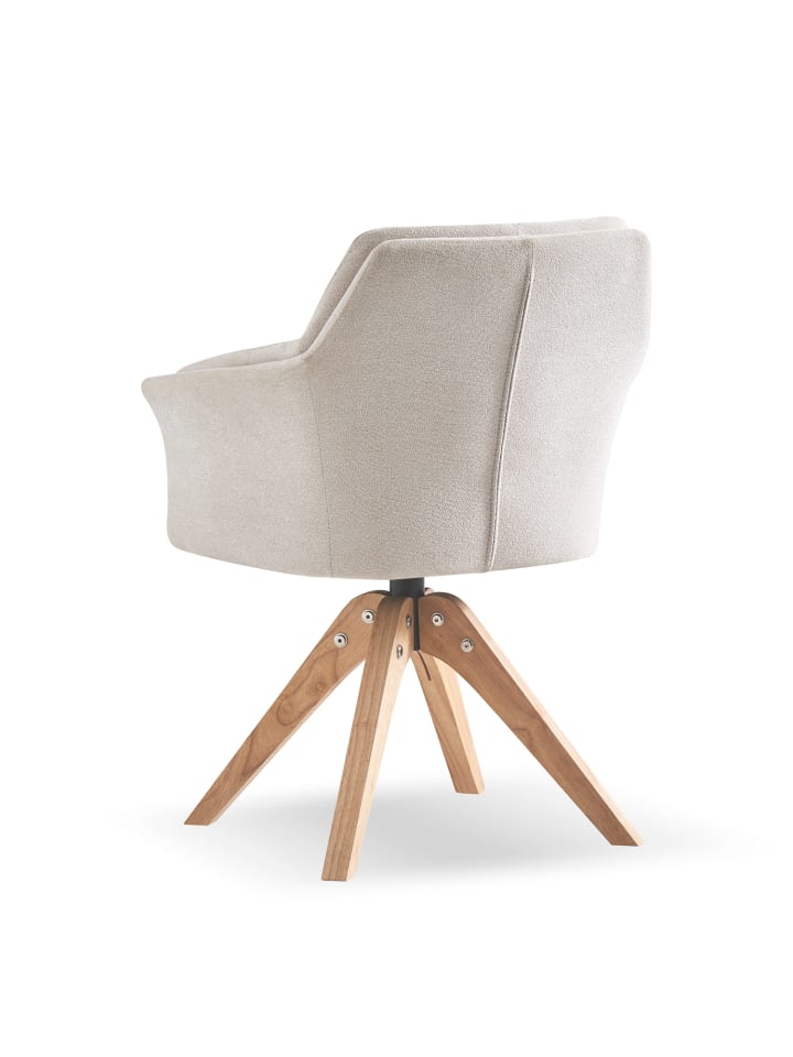 B&D Home Drehstuhl DAISY in Cremeweiß - (B)62 x (H)86 x (T)63 cm günstig kaufen onesize