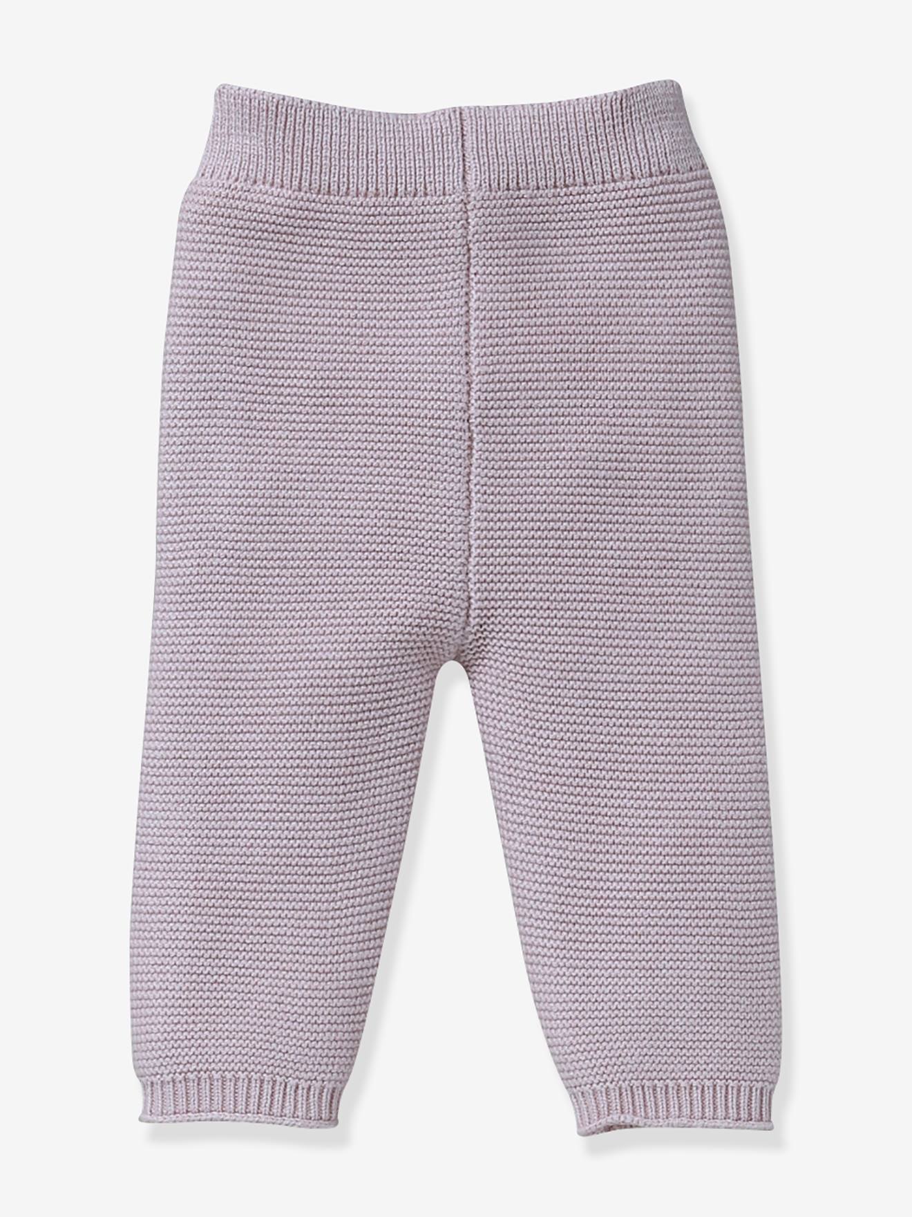 Legging Bébé en coton biologique et laine CYRILLUS bleu grisé