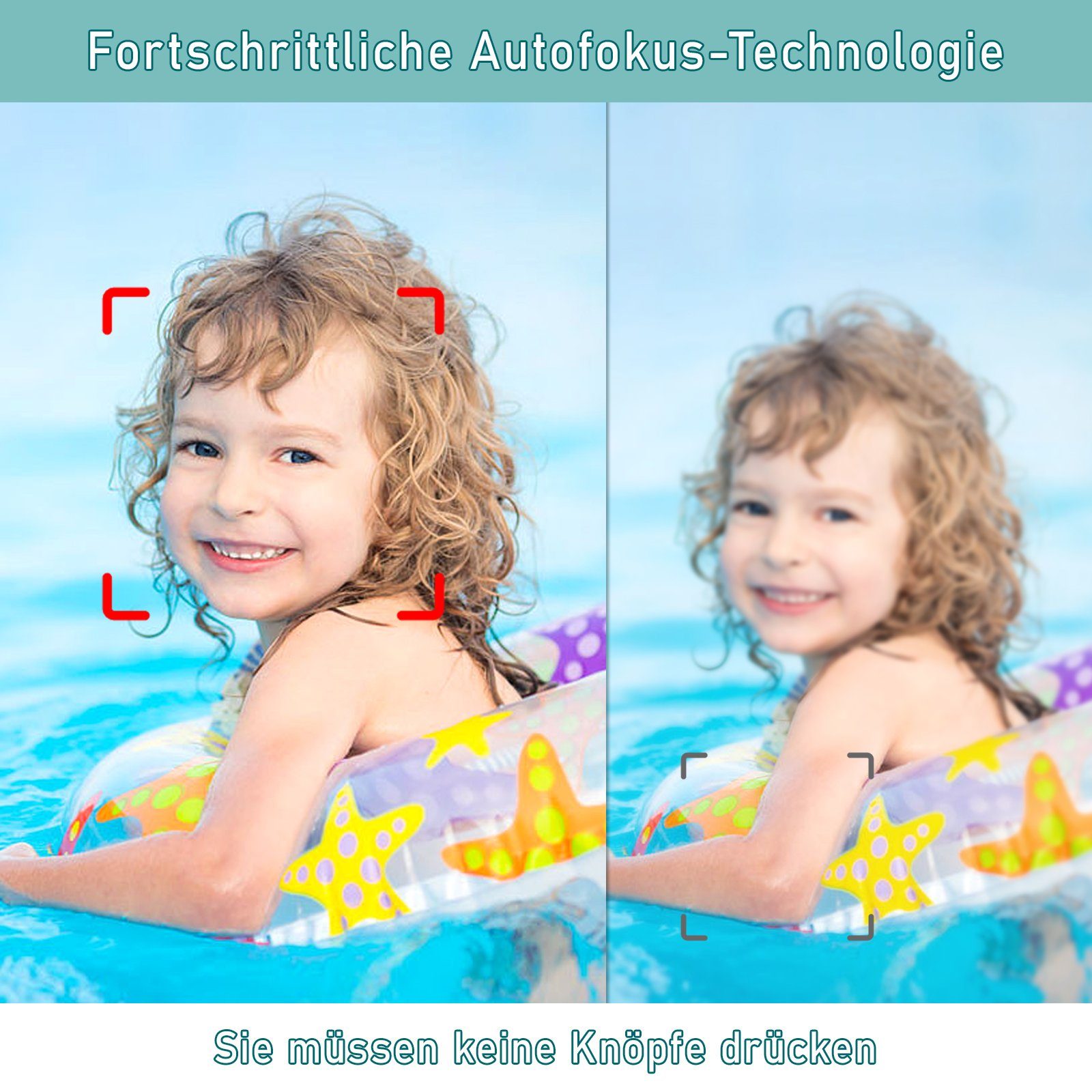 OKA Digitalkamera doppelt 48MP, 4K-Video, 18x Zoom, Anti-Schüttel 3D-Sound Kompaktkamera (48 MP, WLAN (Wi-Fi), inkl. Doppelt 13 MegaPixel Foto-Wunder, Super Bildstabilisator)