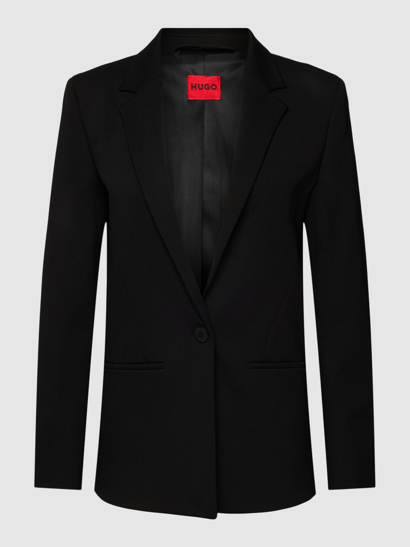 Blazer mit Reverskragen Modell 'Asantina' in schwarz