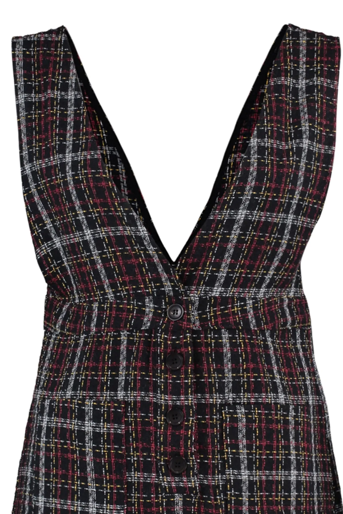 Trendyol Curve  Schwarzes Westenkleid aus Chenille TBBSS22EL00040