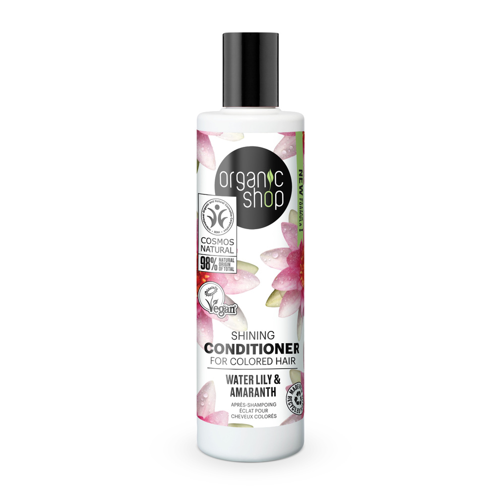 organic shop Après-shampoing cheveux colorés Nénuphar Amarante Vegan Naturel Après-shampoing
