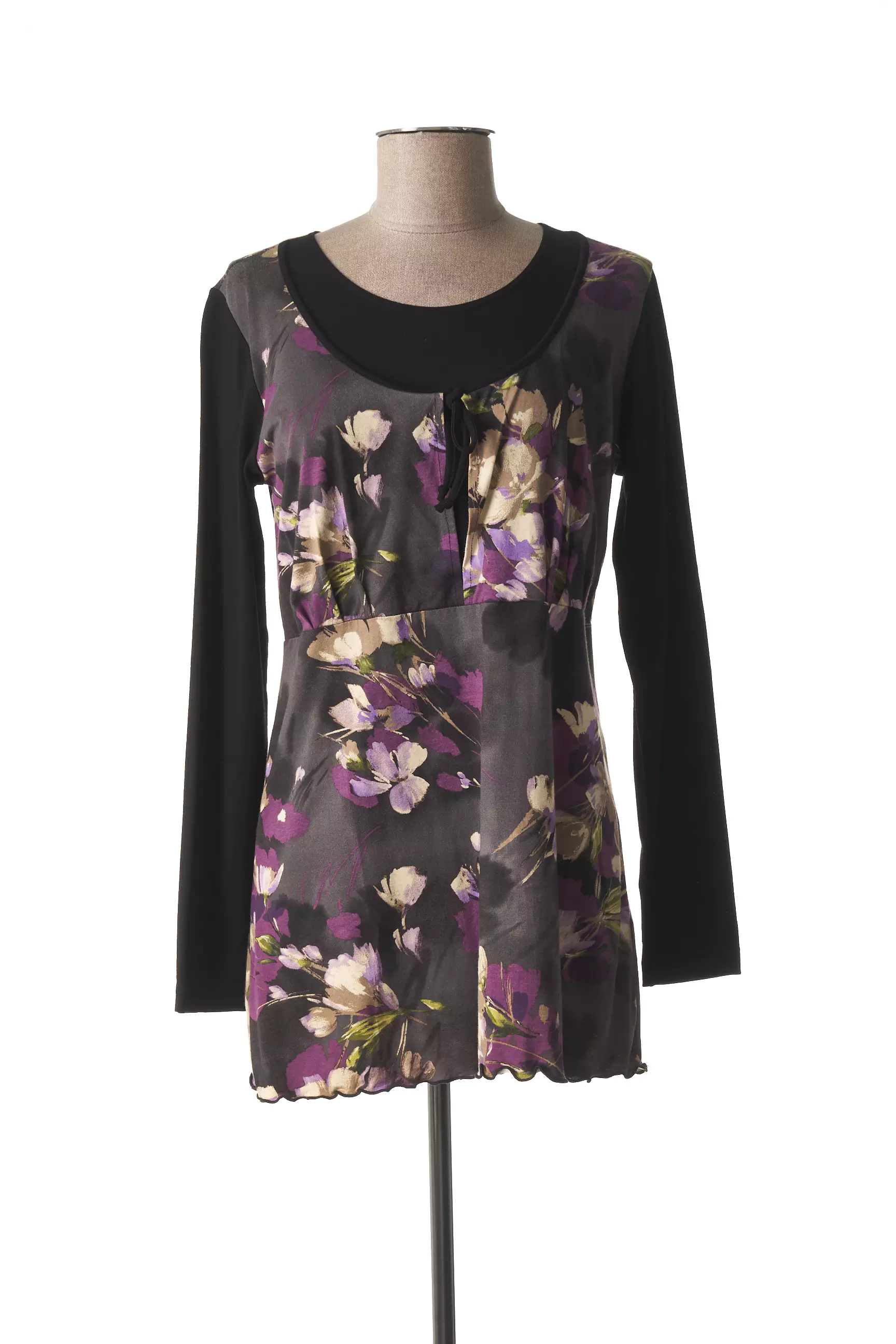 Telmail Tuniquemanchelongue Femme couleur noir