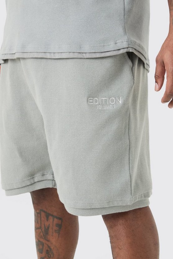 Plus lockere gerippte Edition Shorts