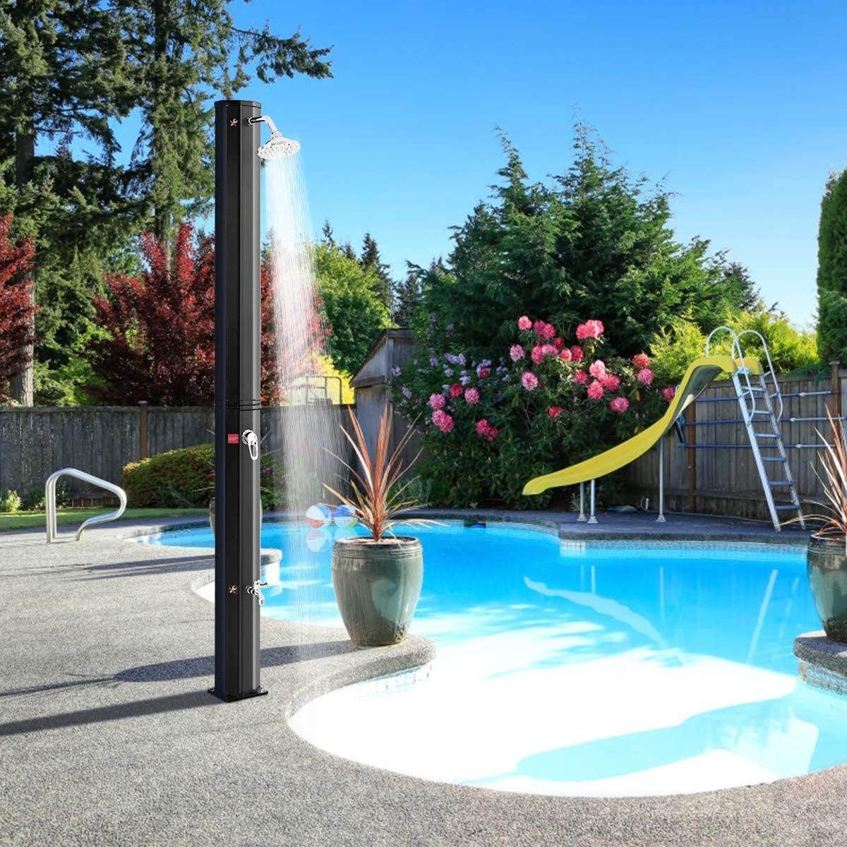 KOMFOTTEU Solardusche Gartendusche, 35L Pooldusche