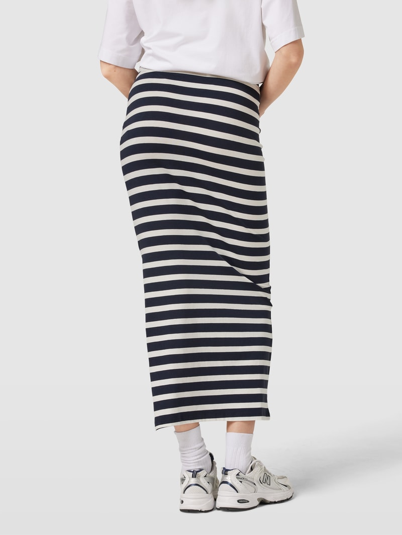 Umstands-Rock mit Streifenmuster Modell 'MLMIA' in marineblau