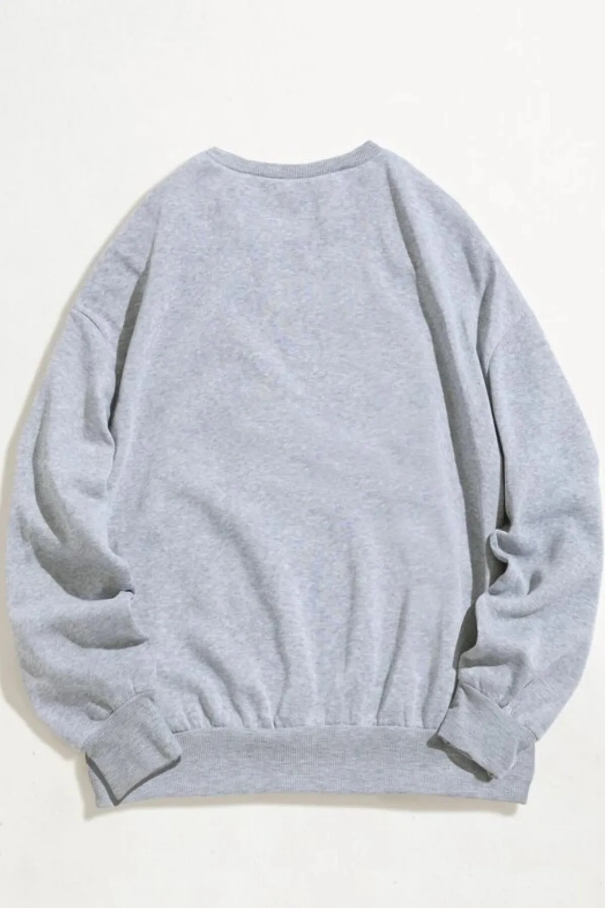 MODAGEN  Graues, einfarbiges Unisex-Sweatshirt mit Rundhalsausschnitt in Übergröße
