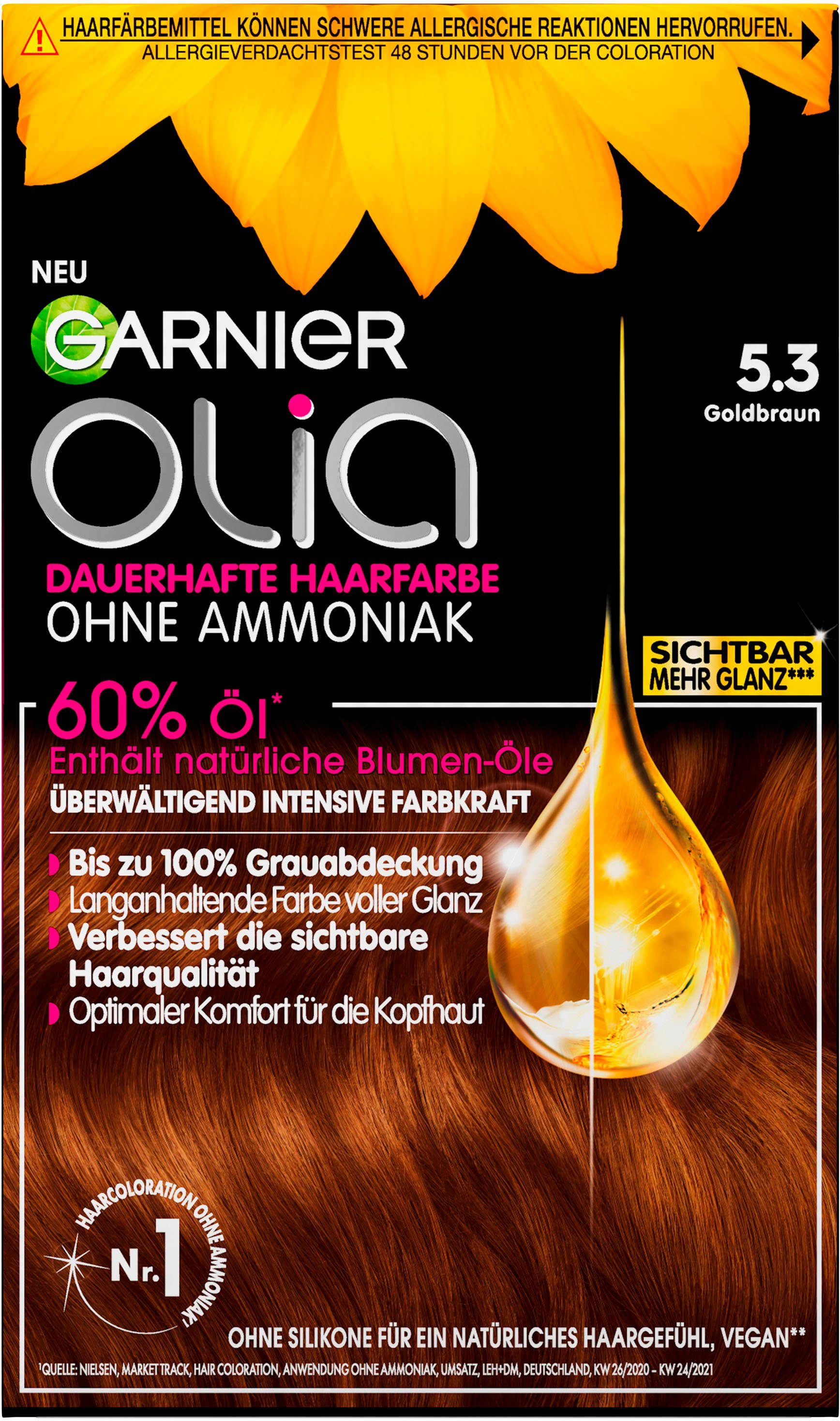 GARNIER Coloration Garnier Olia dauerhafte Haarfarbe, Set, 3-tlg., Ölbasis