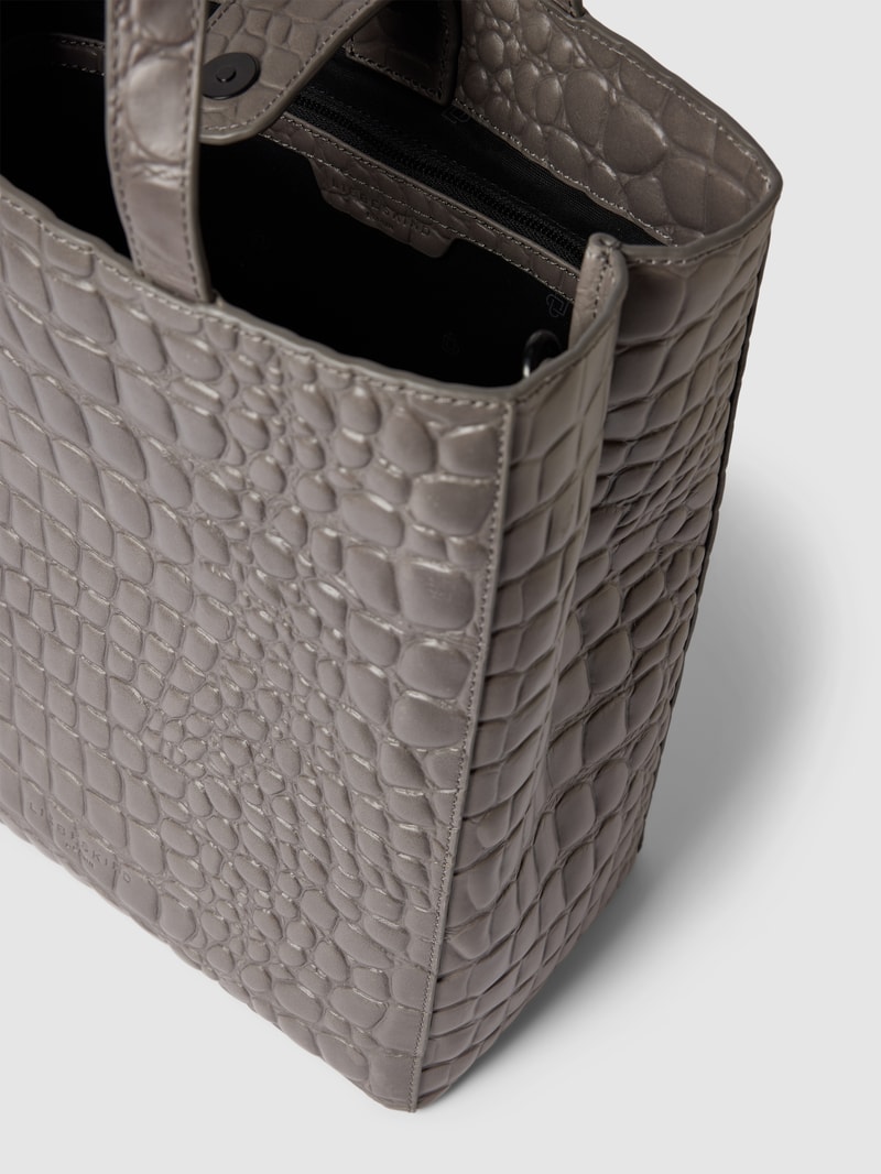 Tote Bag mit Strukturmuster Modell 'Paper' in dunkelgrau