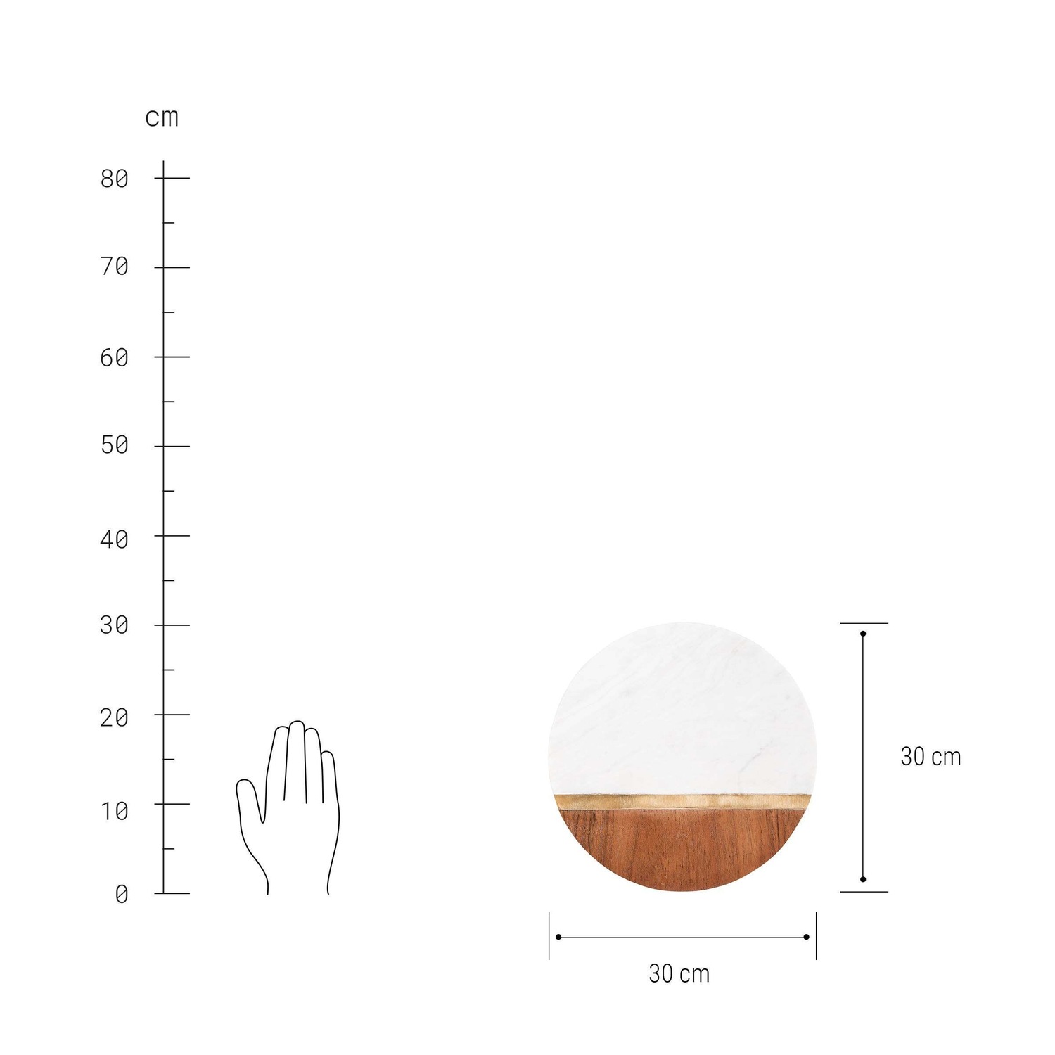 MARBLE KITCHEN Platzteller Ø 30 cm