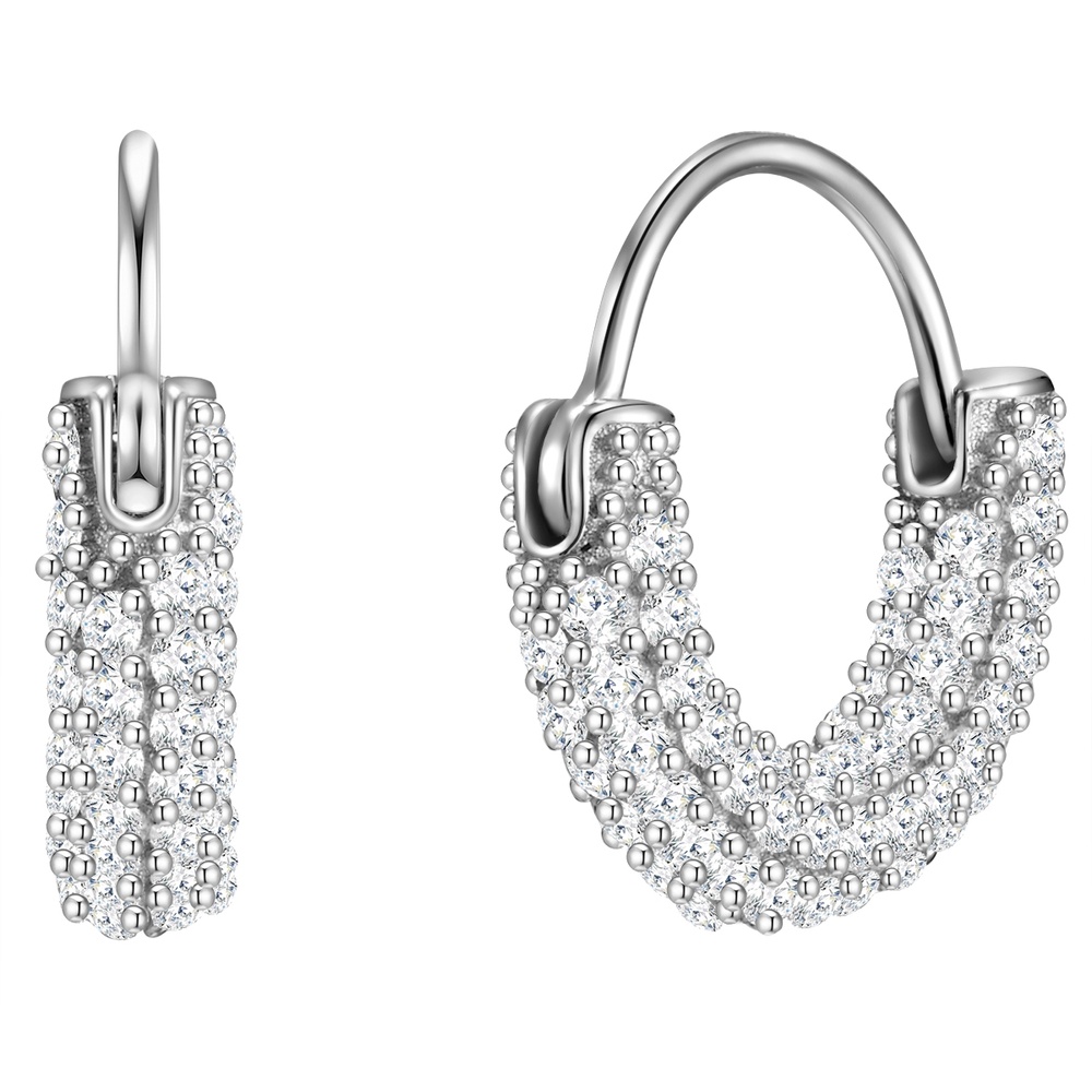 Glanzstücke München Créoles en argent Argent sterling Oxyde de zirconium (CZ) en Argent Boucles d'oreilles