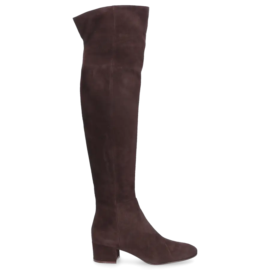 Gianvito Rossi - Stiefel ROLLING MID BOOT Veloursleder - braun