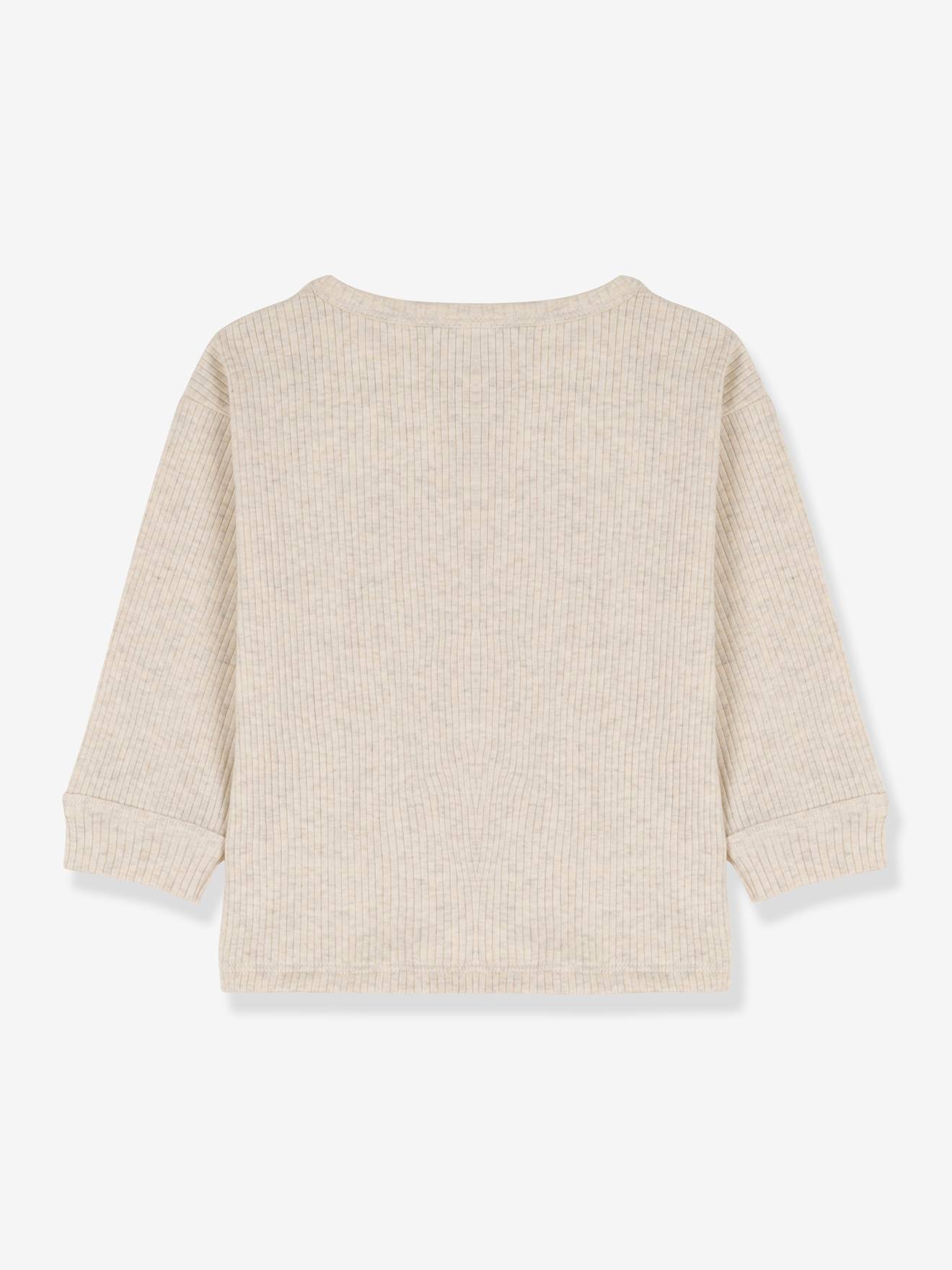 Petit Bateau Baby Shirt PETIT BATEAU, Bio-Baumwolle - beige meliert