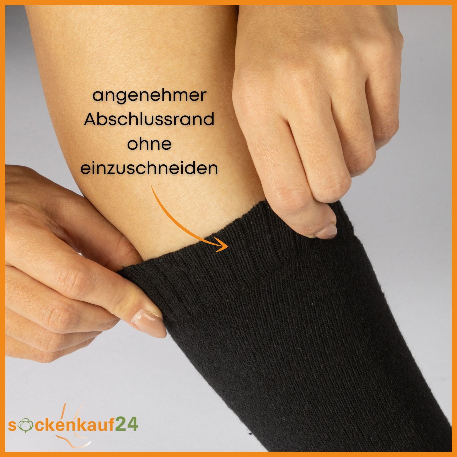 sockenkauf24 Thermosocken 6, 12, 24 Paar Damen & Herren Thermo Socken (Schwarz, 6-Paar, 39-42) Vollfrottee Wintersocken - 10900 WP