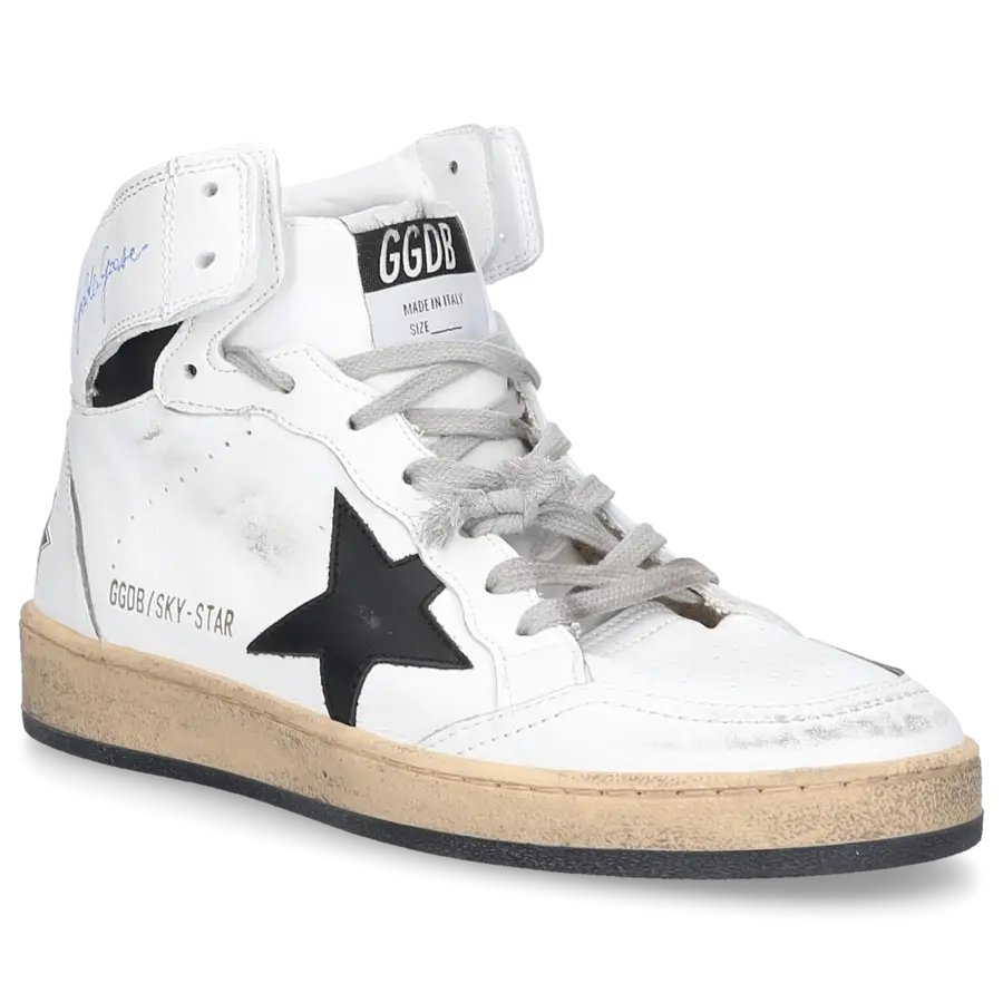 Golden Goose - Sneaker high SKY STAR Kalbsleder - weiß