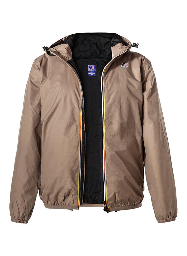 K-WAY, Kapuzenjacke Claude warm, Mikrofaser wasserfest, taupe