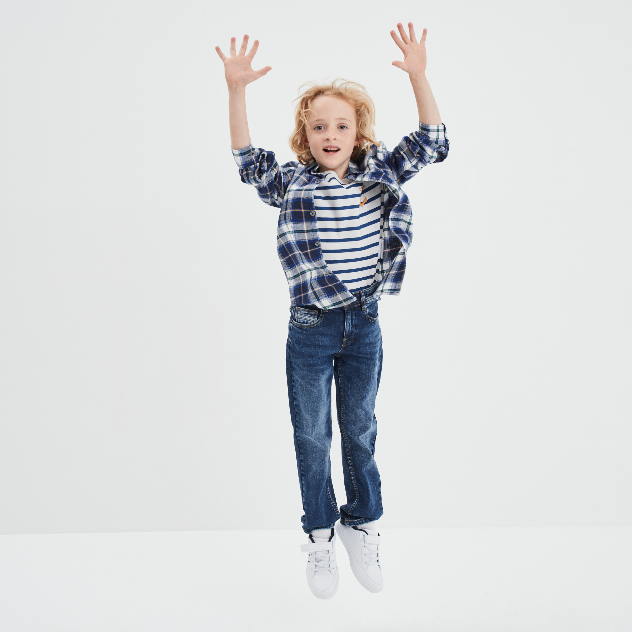 Jeans regular 5 poches Creeks denim stone garçon | La Halle