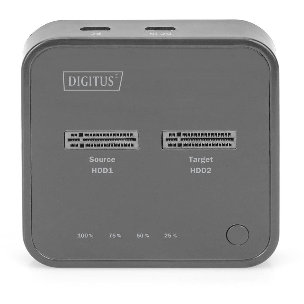 Digitus Festplatten-Dockingstation Dual M.2 NVMe SSD Docking Station mit, mit Clone-Funktion