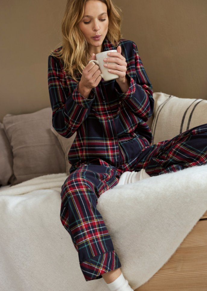 Gewebter Flanell Pyjama