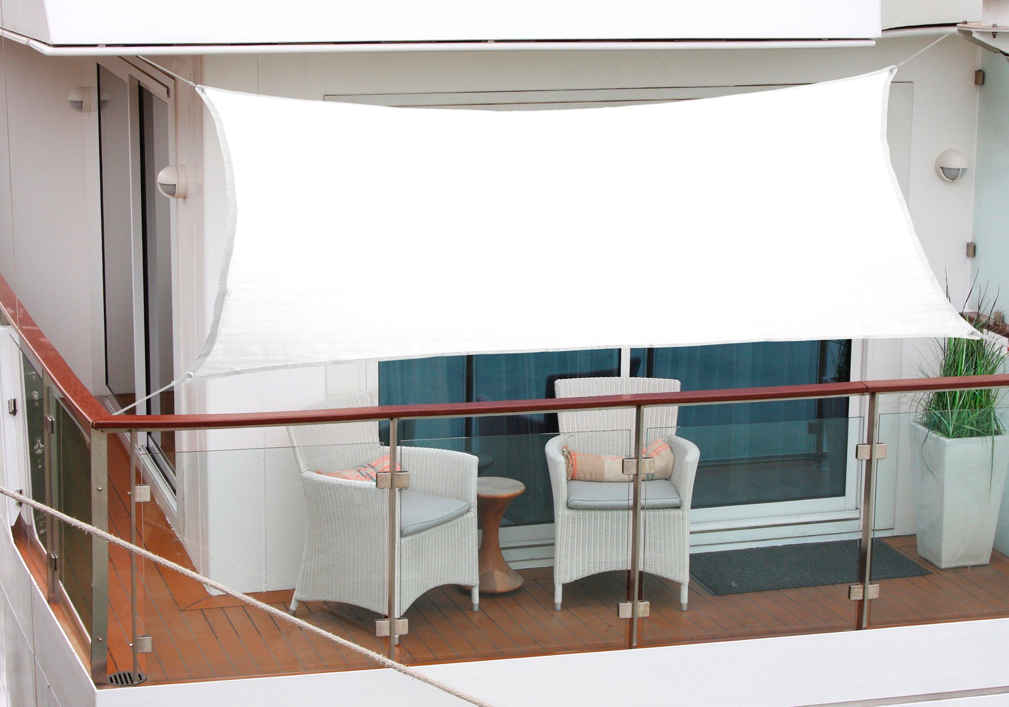 Floracord Sonnensegel, BxT: 270x140 cm, weiß