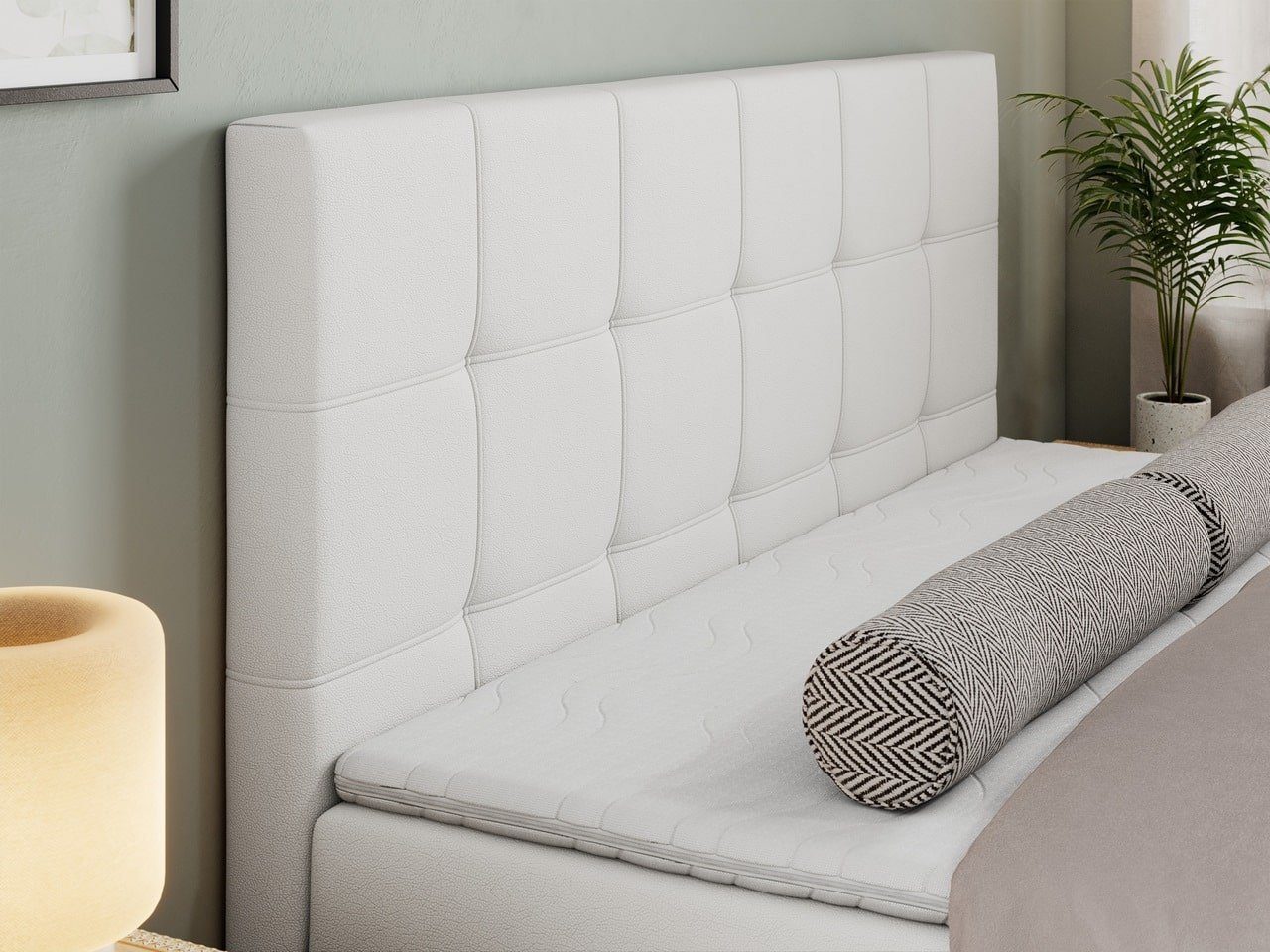 MKS MÖBEL Boxspringbett SIMON, Doppelbett mit Multipocket-Matratze - Modern Bett