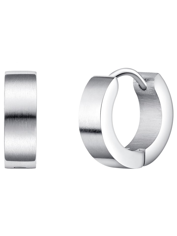 True Rebels Creolen Edelstahl in silber günstig kaufen 1 cm
