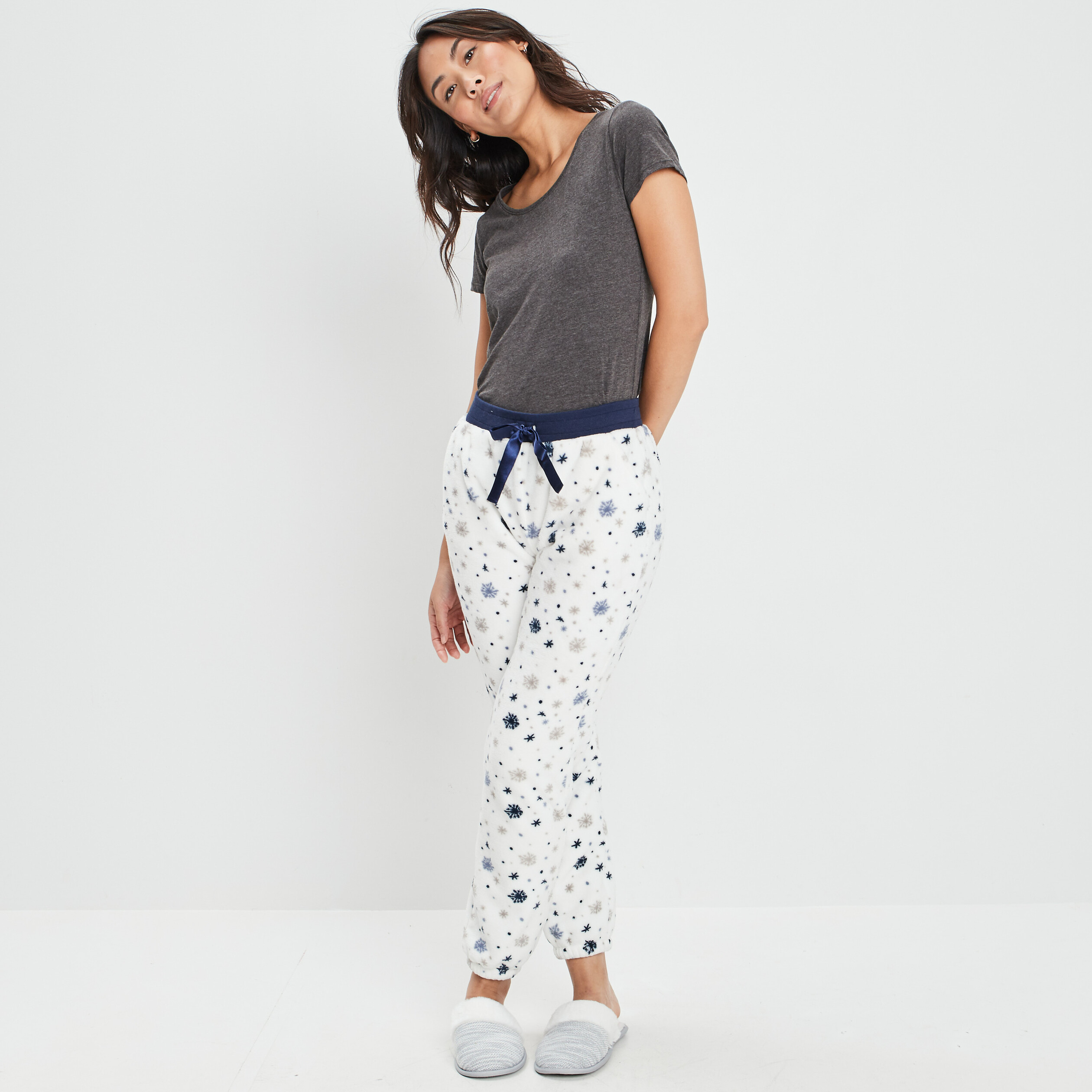Pantalon de pyjama ecru femme | La Halle
