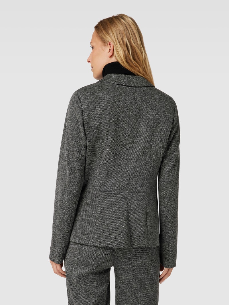 Blazer mit Reverskragen in schwarz