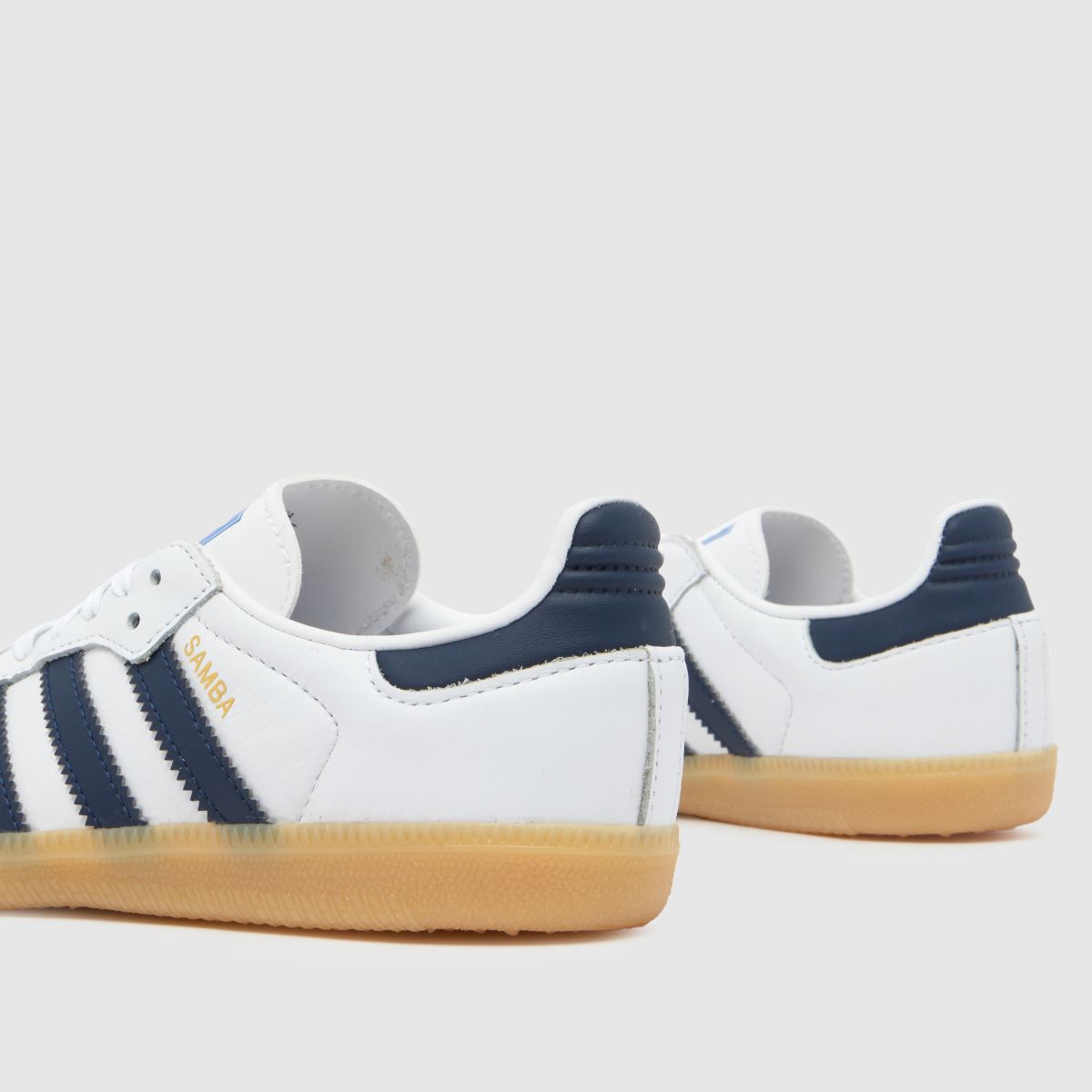 adidas vita och marinblå samba och juniorsneakers