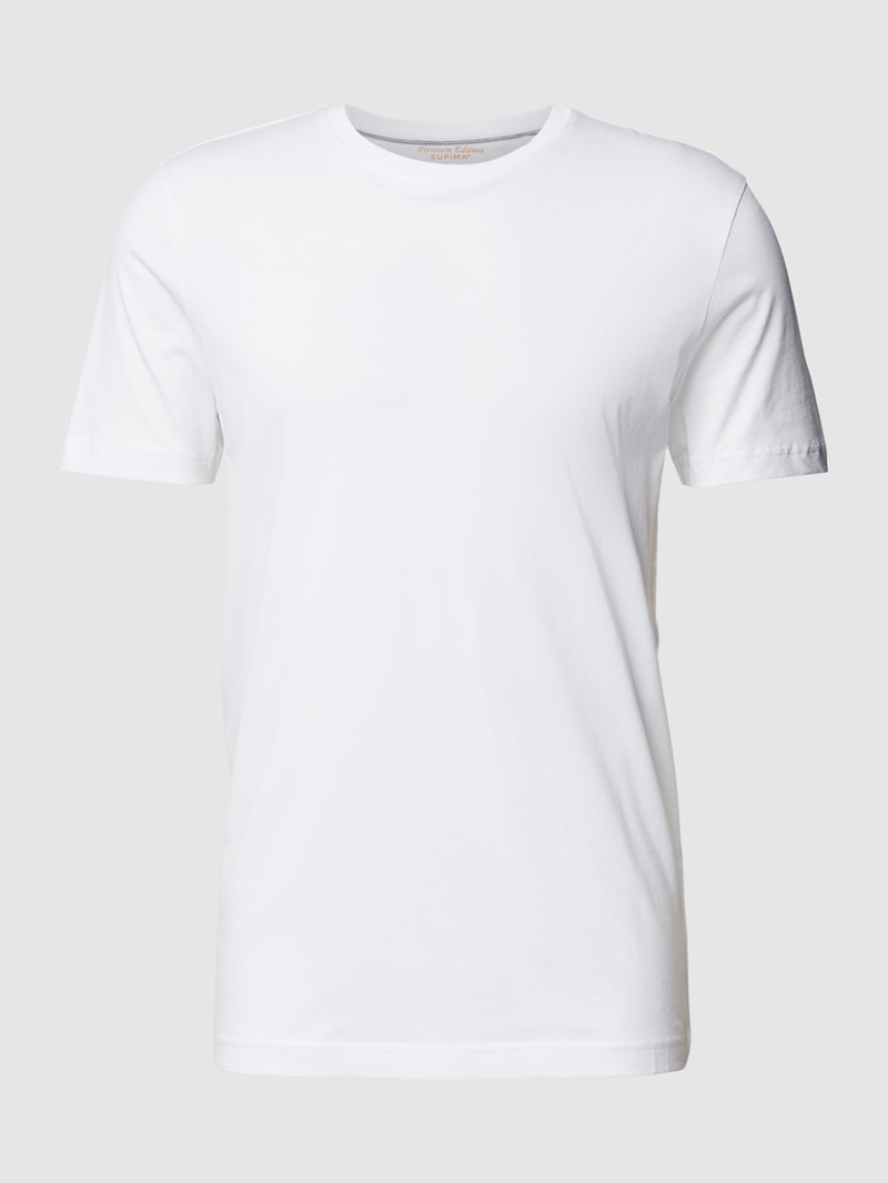 T-Shirt mit Rundhalsausschnitt in weiß