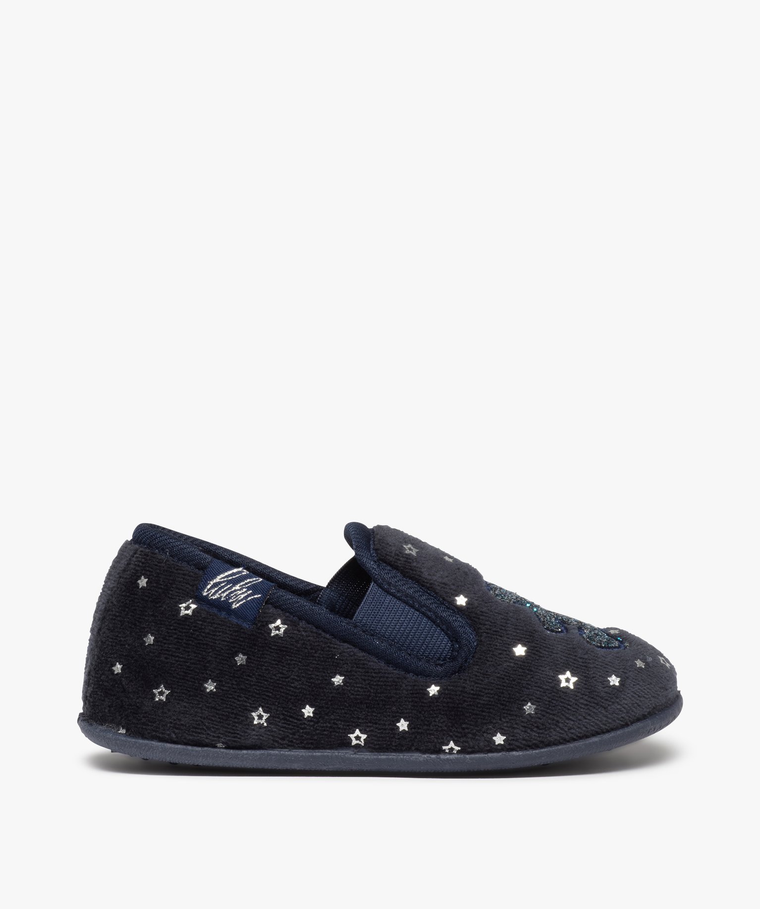 Chaussons fille en velours ornés d’étoiles – LuluCasta... bleu | GEMO