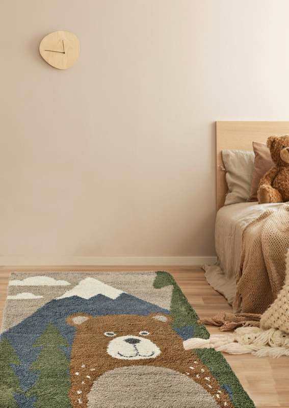 Tapis PETIT OURS DANS LA FORET 120x170cm