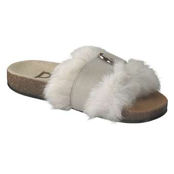 Verbenas Bali Fur Hebilla Pantolette in beige