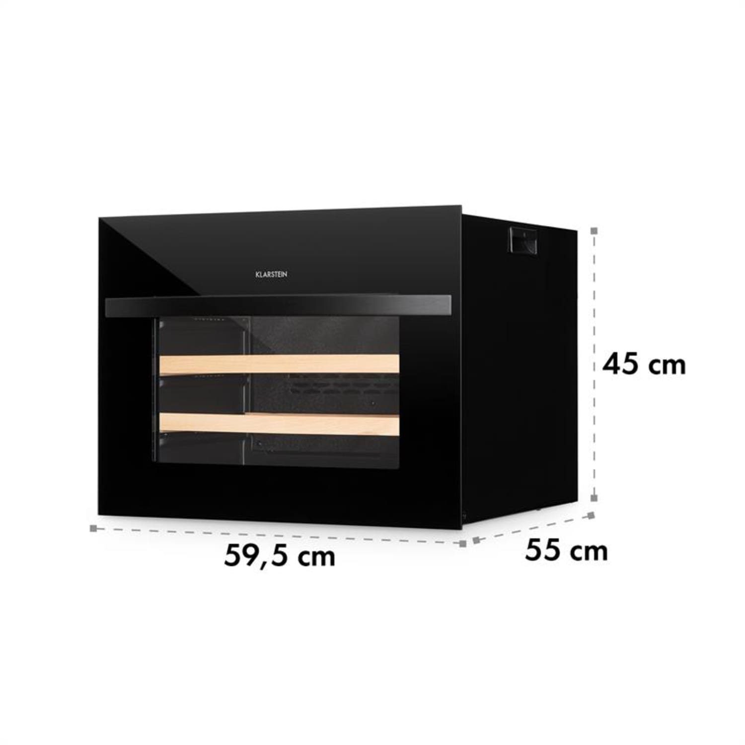Klarstein Weinkühlschrank Vinsider 24 Built-In Uno, für 24 Standardflaschen á 0,75l,Wein Flaschenkühlschrank Weintemperierschrank Weinschrank Kühlschrank