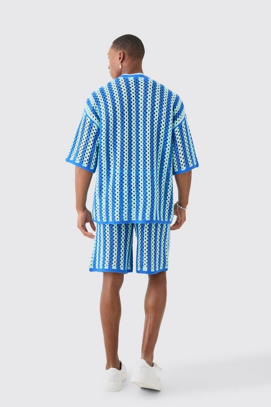 Lockere gestreifte Shorts