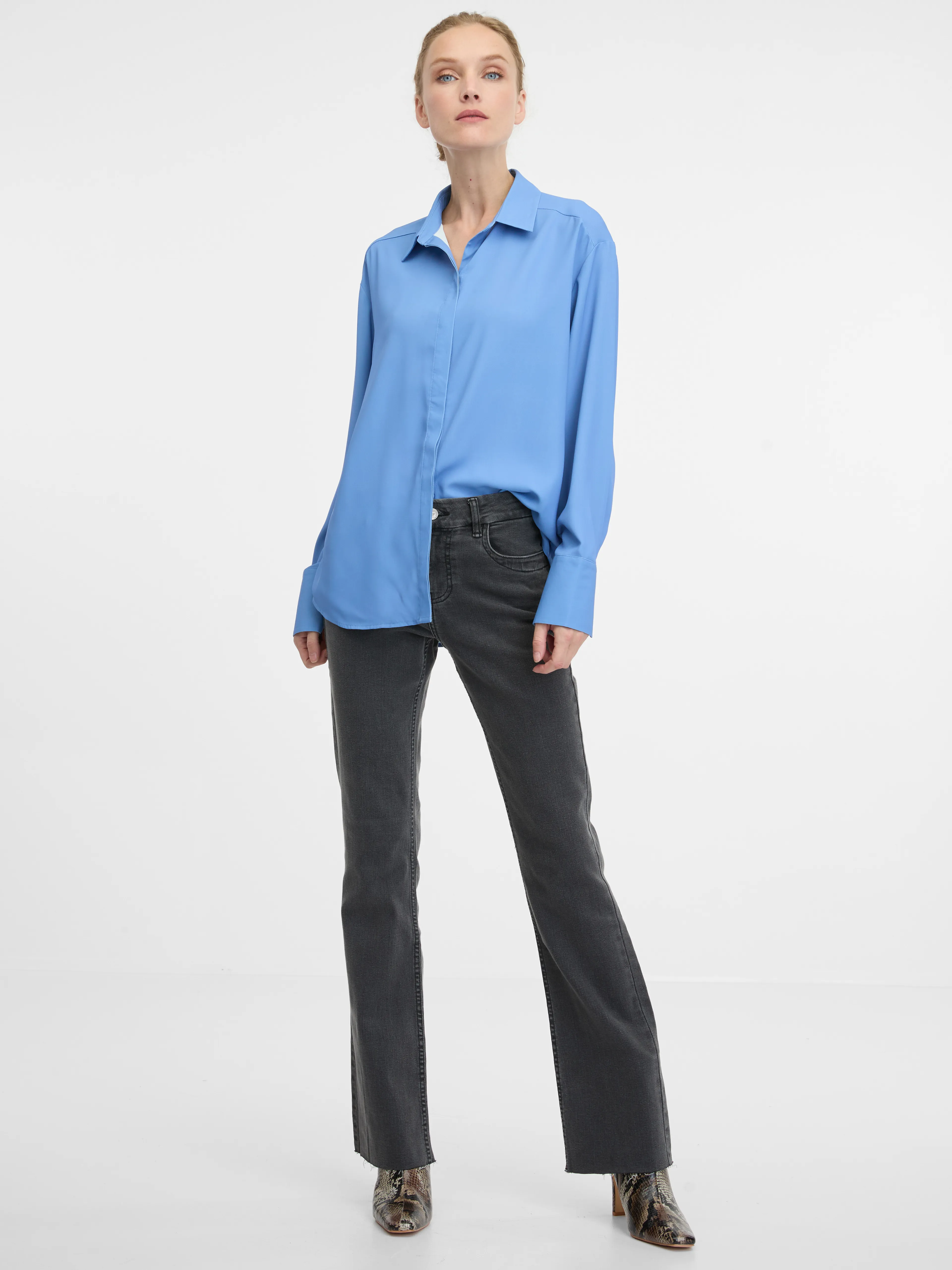 Blaues Damenhemd ORSAY