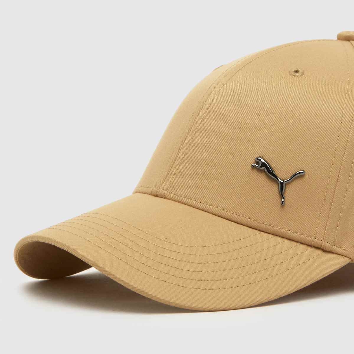 PUMA beige metallkeps för barn med kattmotiv
