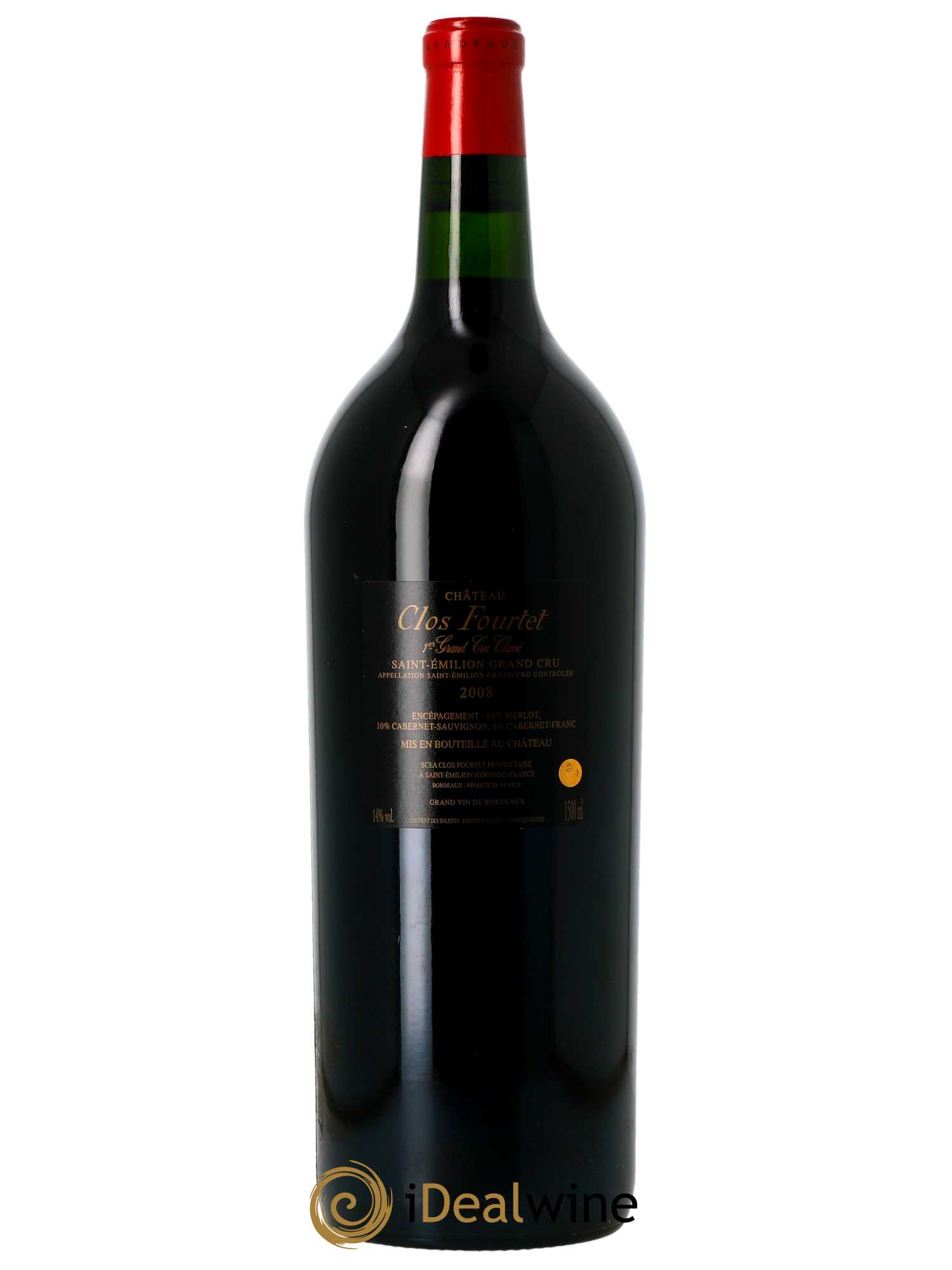 Clos Fourtet 1er Grand Cru Classé B (CBO à partir de 6 MGS) 2008 - Lot de 1 Magnum