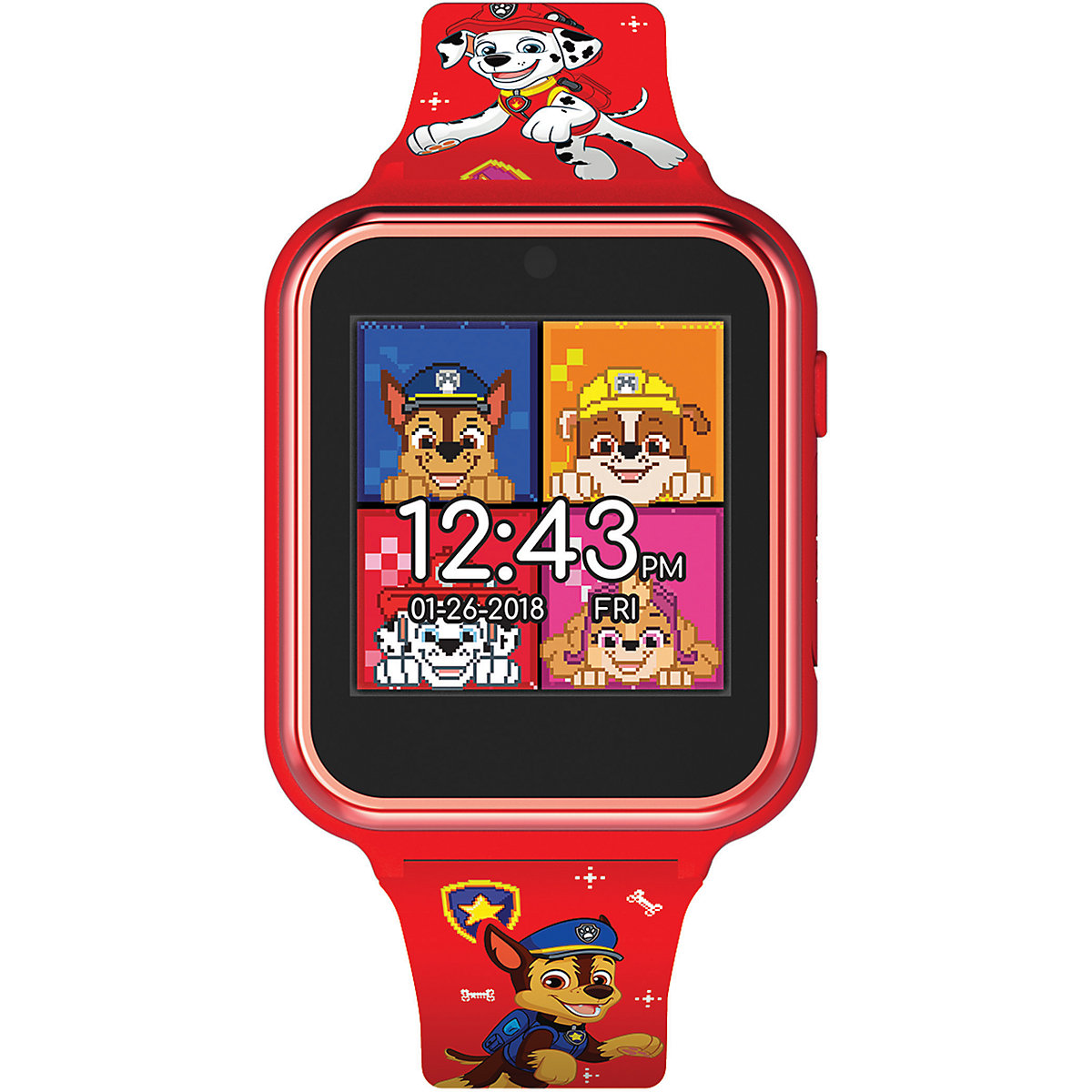 Kinder Smart Watch Paw Patrol (rot) Kinderuhr mit Selfie-Kamera Foto & Video, coolen Spielen, Fitness Tracker uvm. (PAW4275)
