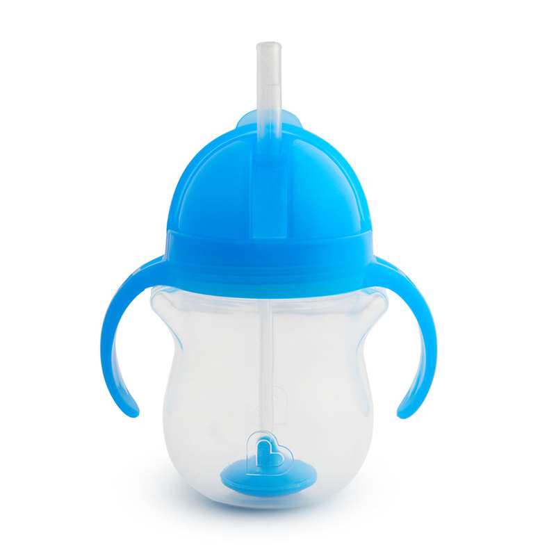 Tasse avec paille renversée 6 mois et + bleu Munchkin