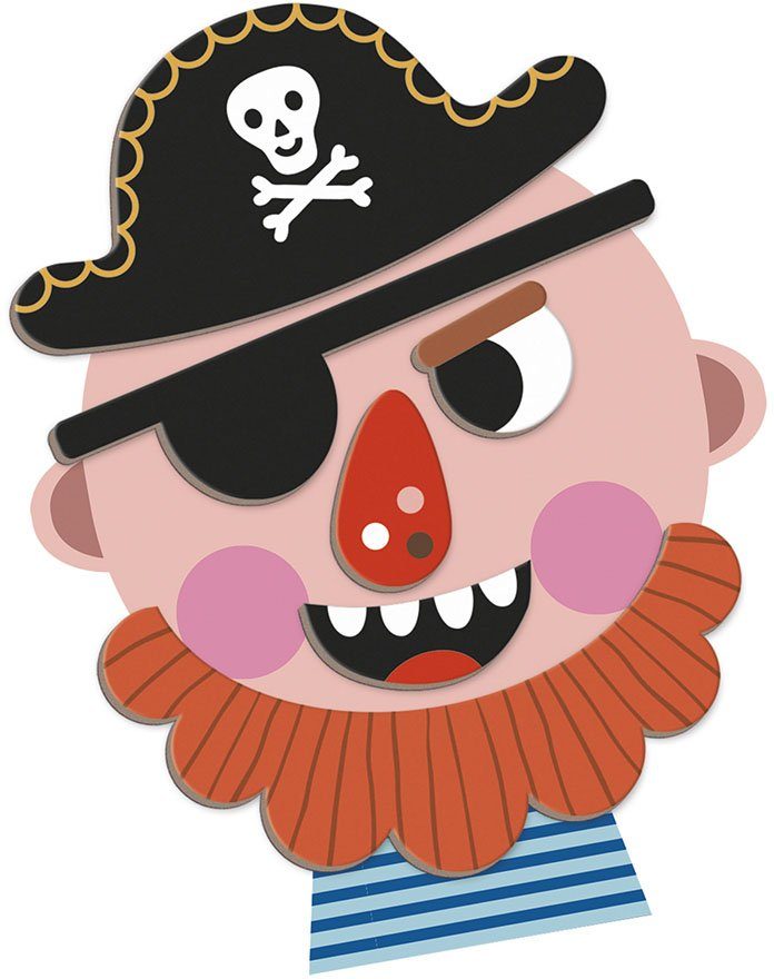 Janod Lernspielzeug Magnetbuch - Crazy Face Boys