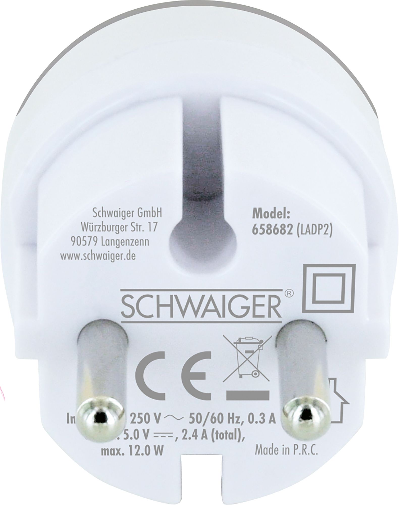 Schwaiger 230 Volt Doppel-USB-Ladeadapter