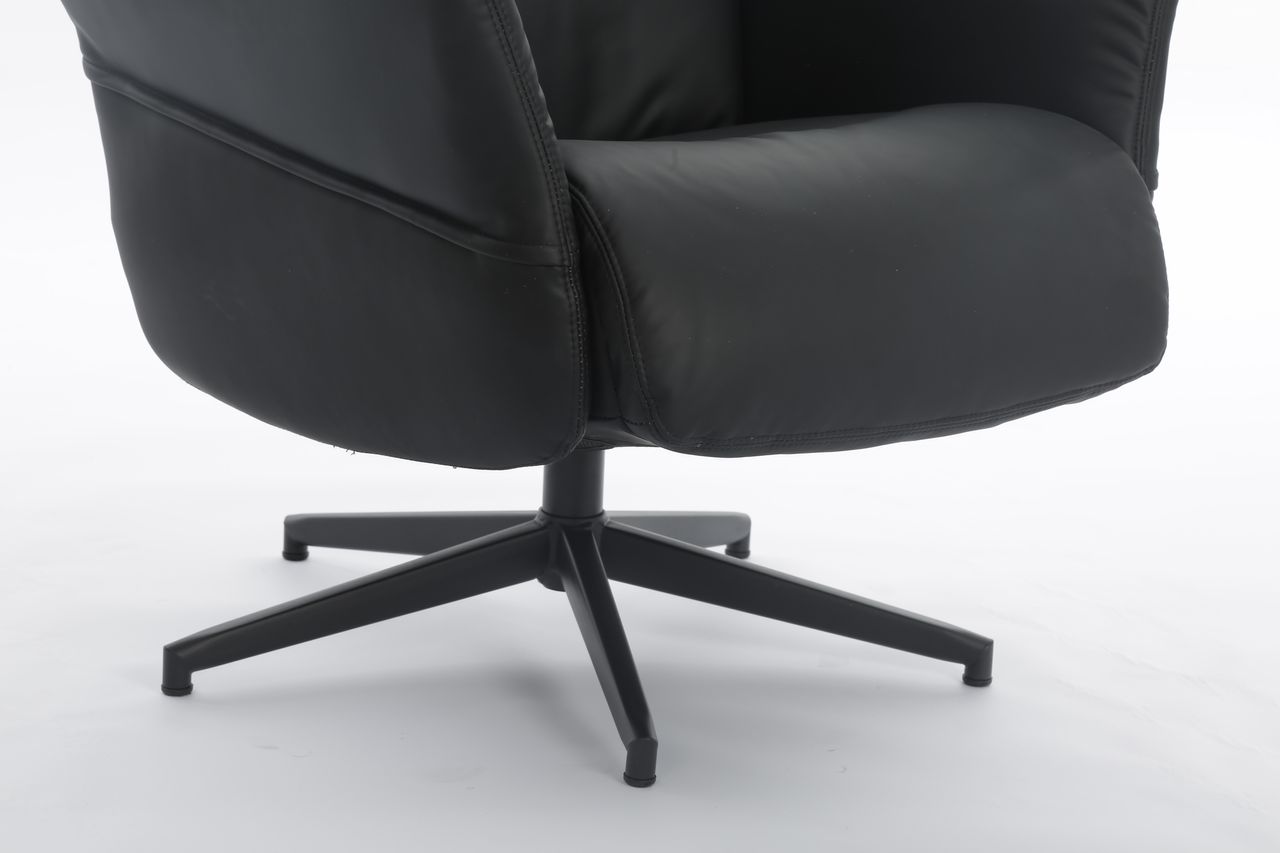 Happy Home Happy Home gepolsteter Relaxsessel mit Hocker HWP62-DGR dunkelgrau
