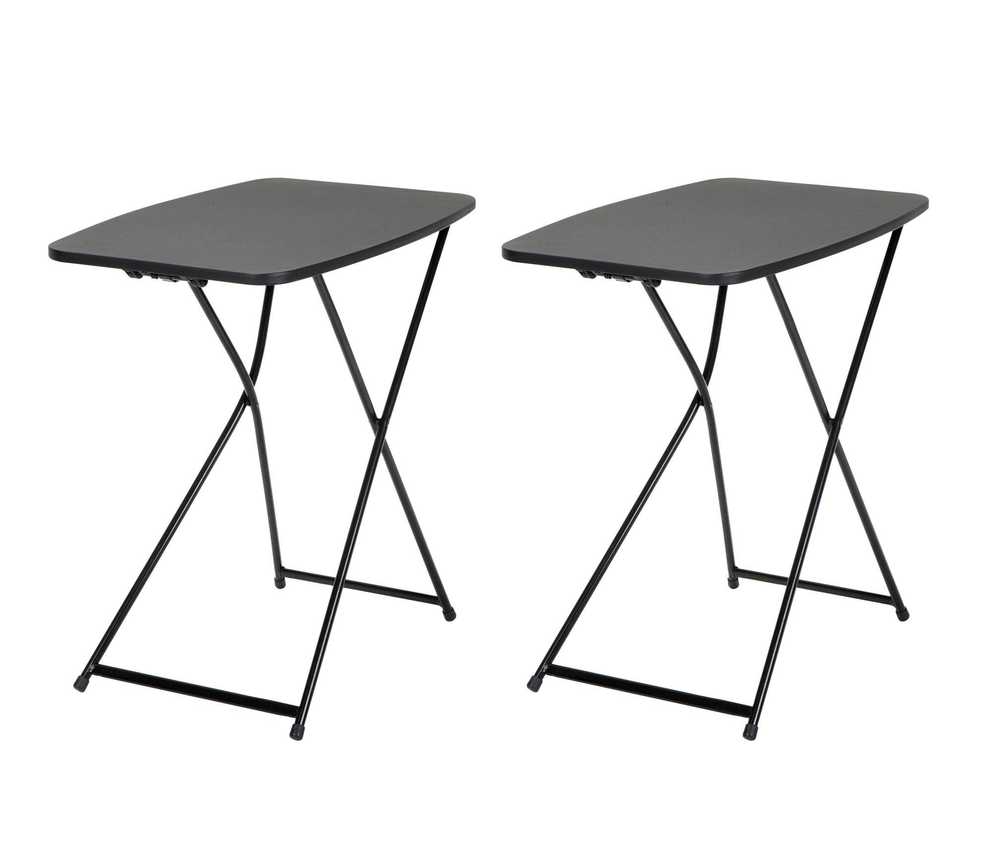 loft24 Klapptisch Activity (2-St., 2er-Set), für Innen- und Außenbereich, Metall, schwarz