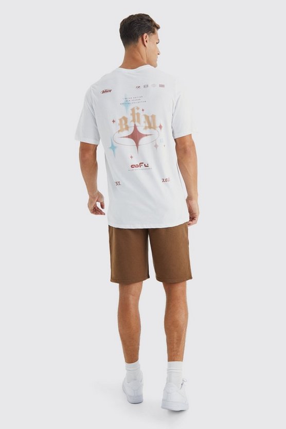Tall Oversize T-Shirt mit Worldwide Y2K Print