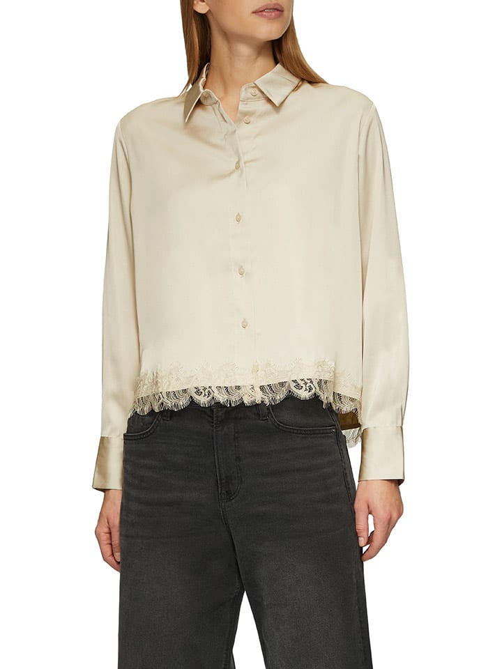 comma Hemd in Beige günstig kaufen