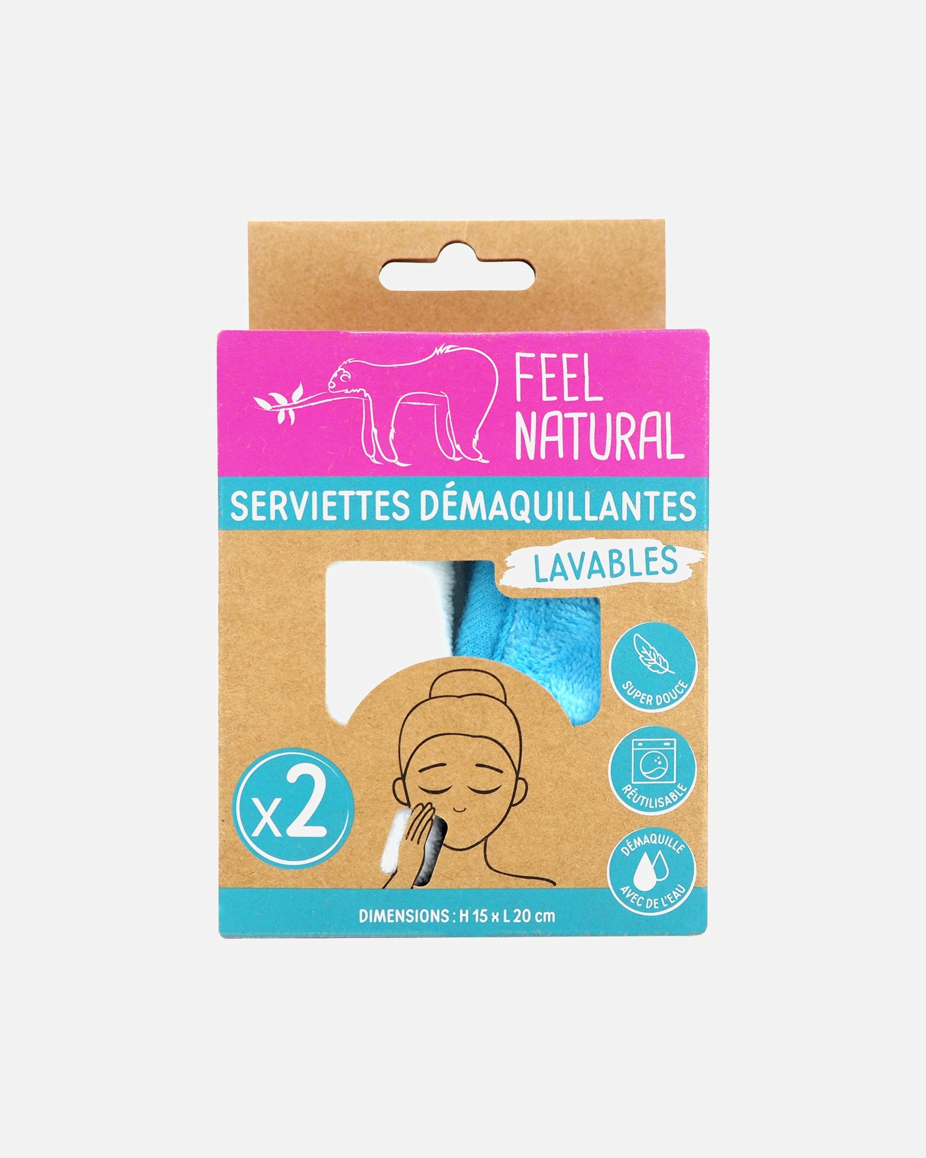 Zestaw 2 ręczników do demakijażu Feel Natural